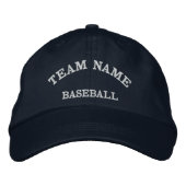 Pet van het Baseball Team Name Navy (Voorkant)