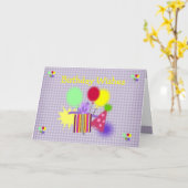 Pet van het Cadeau van de vogeldag en luchtballonn Kaart (Gele Bloem)