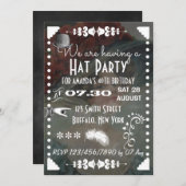 Pet van het  Retro Chalkboard Kaart (Voorkant / Achterkant)