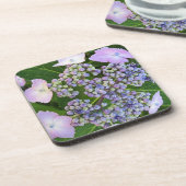 Pet van lavendel Hydrangea Bloom Cork Onderzetters (Linkerzijde)