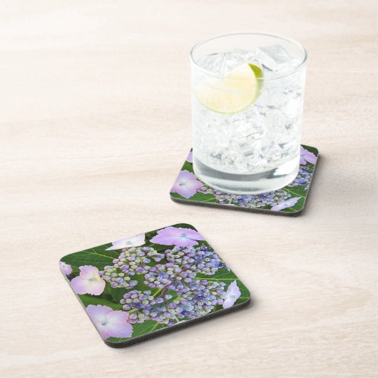 Pet van lavendel Hydrangea Bloom Cork Onderzetters (Rechterzijde)