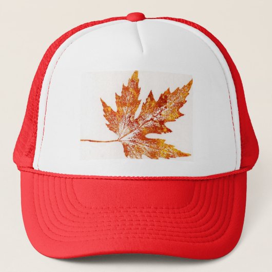 Pet van lefafdruk in de aple herfst (Voorkant)