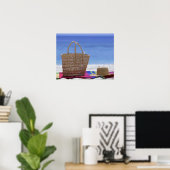 Pet van mandje en stro poster (Thuiskantoor)