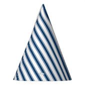 Pet van Navy Blue en White Stripe Ticking Party Feesthoedjes (Links)