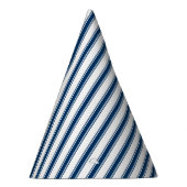 Pet van Navy Blue en White Stripe Ticking Party Feesthoedjes (Rechts)