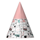 PET VAN PARTIJ : PATROON VAN HAPPY CAT FEESTHOEDJES (Achterkant)