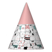 PET VAN PARTIJ : PATROON VAN HAPPY CAT FEESTHOEDJES (Links)