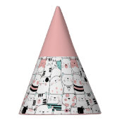 PET VAN PARTIJ : PATROON VAN HAPPY CAT FEESTHOEDJES (Rechts)