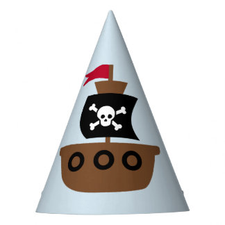 Pet van partijen met piraterijschip feesthoedjes