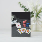 Pet van pokerkaarten briefkaart (Staand voorkant)