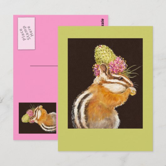 pet van prairie klaver op briefkaart (Voorkant / Achterkant)