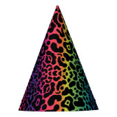 Pet van Rainbow Leopard Party Feesthoedjes (Voorkant)