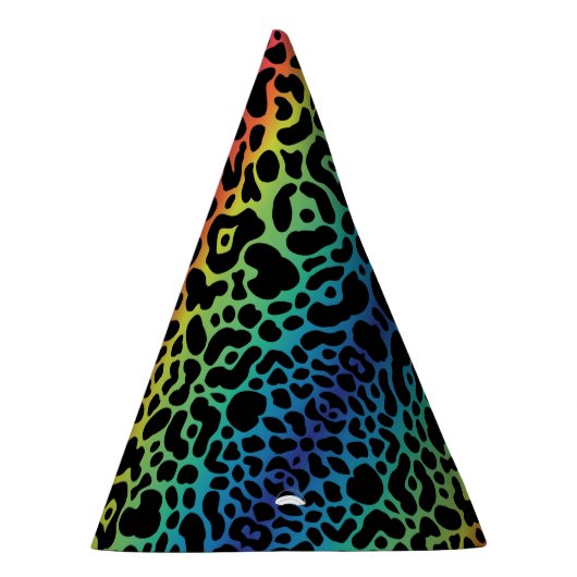 Pet van Rainbow Leopard Party Feesthoedjes (Rechts)