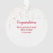 Pet van rood Afstudeerder en Ornament van Laurel A (achterkant)