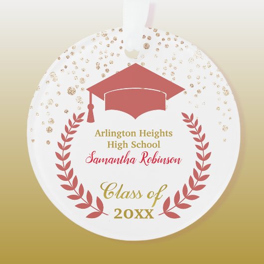 Pet van rood Afstudeerder en Ornament van Laurel A