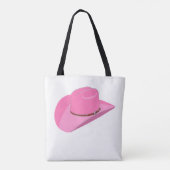 Pet van roze cowgirl tote bag (Achterkant)
