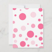 Pet van roze poka Dot Birthday Party uitnodigen Kaart (Achterkant)