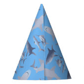 Pet van Sharks Party Feesthoedjes (Achterkant)