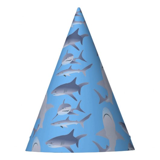 Pet van Sharks Party Feesthoedjes (Voorkant)