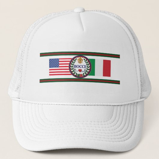 Pet van Trucker onder Amerikaanse en Italiaanse vl (Voorkant)