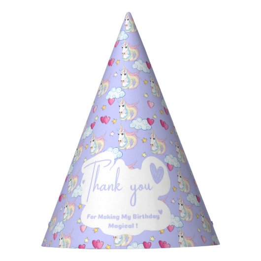 Pet van Unicorn Party Feesthoedjes (Voorkant)