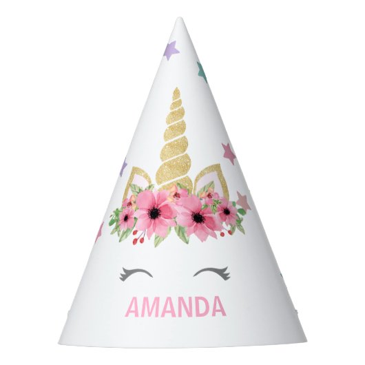 Pet van Unicorn Party Feesthoedjes (Voorkant)