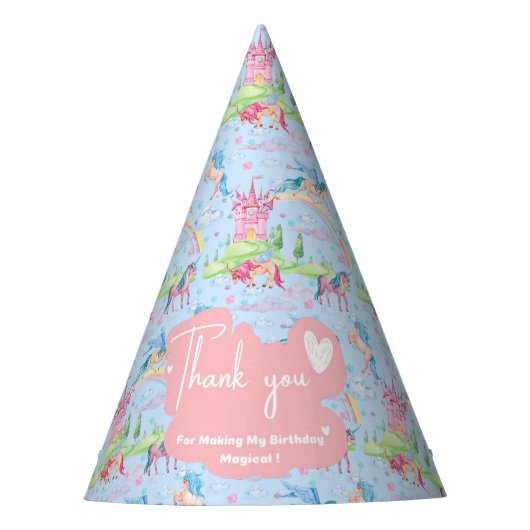 Pet van Unicorn Party Feesthoedjes (Voorkant)