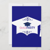 Pet van wit en blauw Afstuderen - Partij bij het A Kaart (Achterkant)