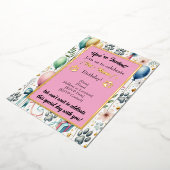  Pet Verjaardag Folie uitnodiging (Gedraaid)