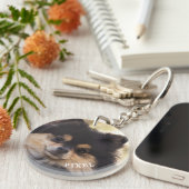 Pet Verlies Aangepaste foto Sympathie Gift Rainbow Sleutelhanger (Voorkant Rechts)