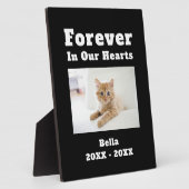 Pet verliest sympathieherdenking in ons hart fotoplaat (Zijkant)