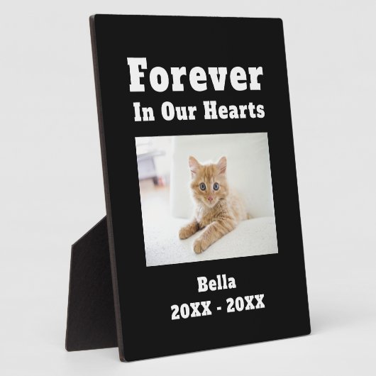 Pet verliest sympathieherdenking in ons hart fotoplaat (Zijkant)