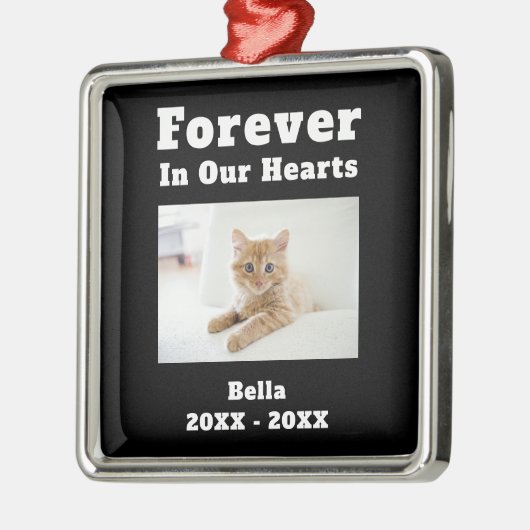 Pet verliest sympathieherdenking in ons hart metalen ornament (Links)