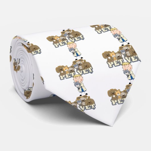 Pet Vet Blond Male-overhemden en cadeautjes Stropdas (Opgerold)