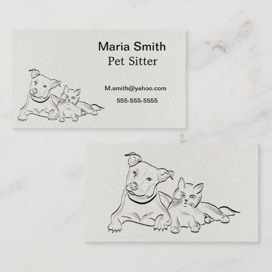 Pet Visitekaartje. Visitekaartje (Voorkant / Achterkant)