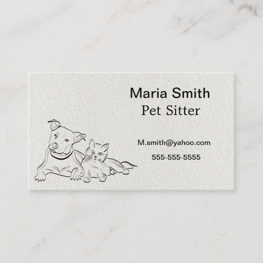 Pet Visitekaartje. Visitekaartje (Voorkant)