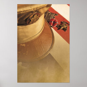 Pet, vlag, doek op dag van medailles Poster