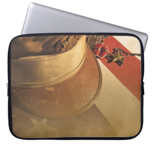 Pet, vlag, medaille laptophoes Laptop Sleeve