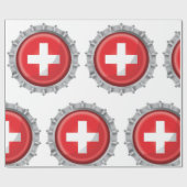 Pet voor de vlag van Zwitserland Cadeaupapier (Vlak)