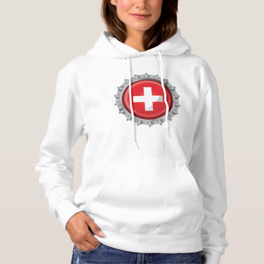 Pet voor de vlag van Zwitserland Hoodie (Voorkant)