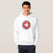Pet voor de vlag van Zwitserland Hoodie (Voorkant volledig)