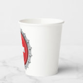 Pet voor de vlag van Zwitserland Papieren Bekers (Links)