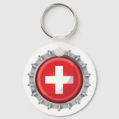 Pet voor de vlag van Zwitserland Sleutelhanger (Achterkant)