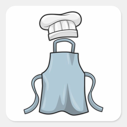Pet voor het koken en koken vierkante sticker (Voorkant)