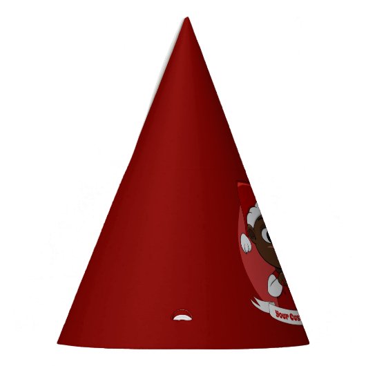 Pet voor kerstfeest met baby cartoon feesthoedjes (Links)