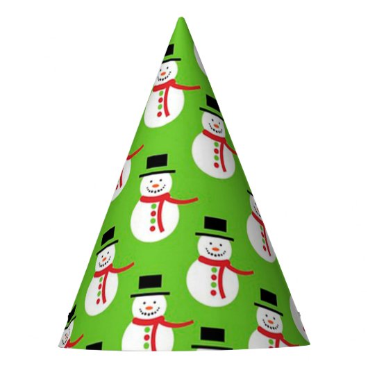 Pet voor kerstfeestdagen/Snowmen Feesthoedjes (Voorkant)