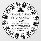 Pet voor kleuromslag van poetsen aanpassen raamsticker (Vel)