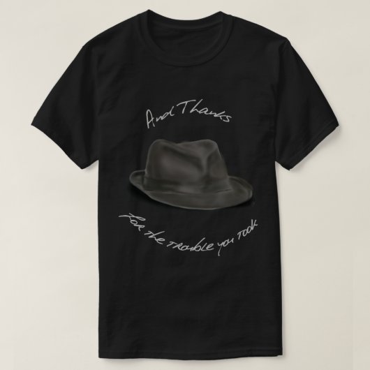Pet voor Leonard Cohen en Bedankt T-shirt (Design voorkant)