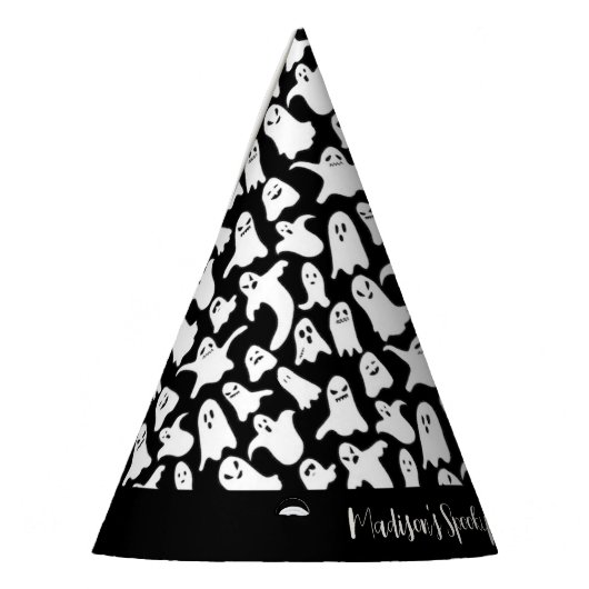 Pet voor spookgeest halloween zwarte partij feesthoedjes (Links)