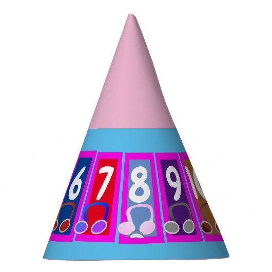 Pet voor vroegtijdige Wiskunde 1 tot en met 10 par Feesthoedjes (Rechts)